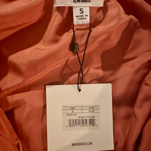 JACK by BB DAKOTA Rosette Pink midi dress with liner and adjustable straps NWT - Picture 6 of 6